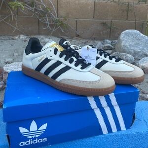 Adidas OG sambas in Sand Strata